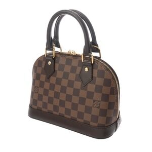 Louis Vuitton Alma Brown Damier Shoulder Bag Ebene Canvas
